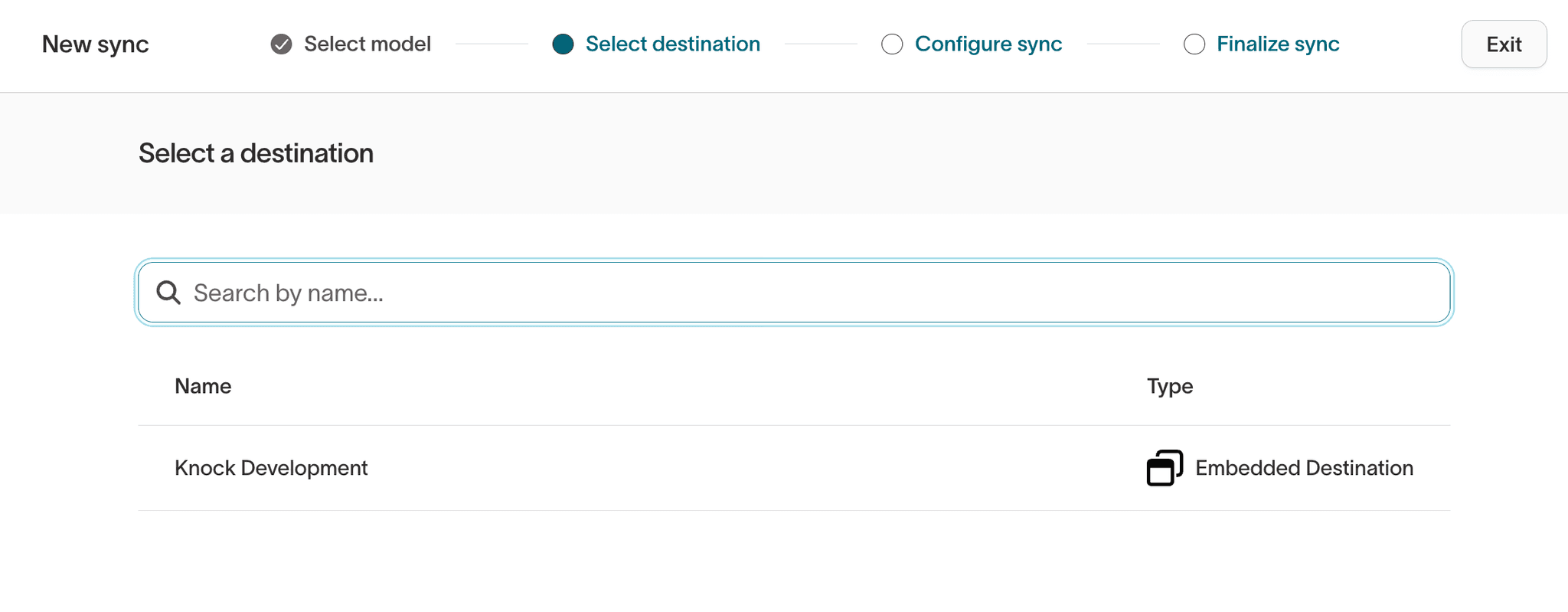 Select a destination